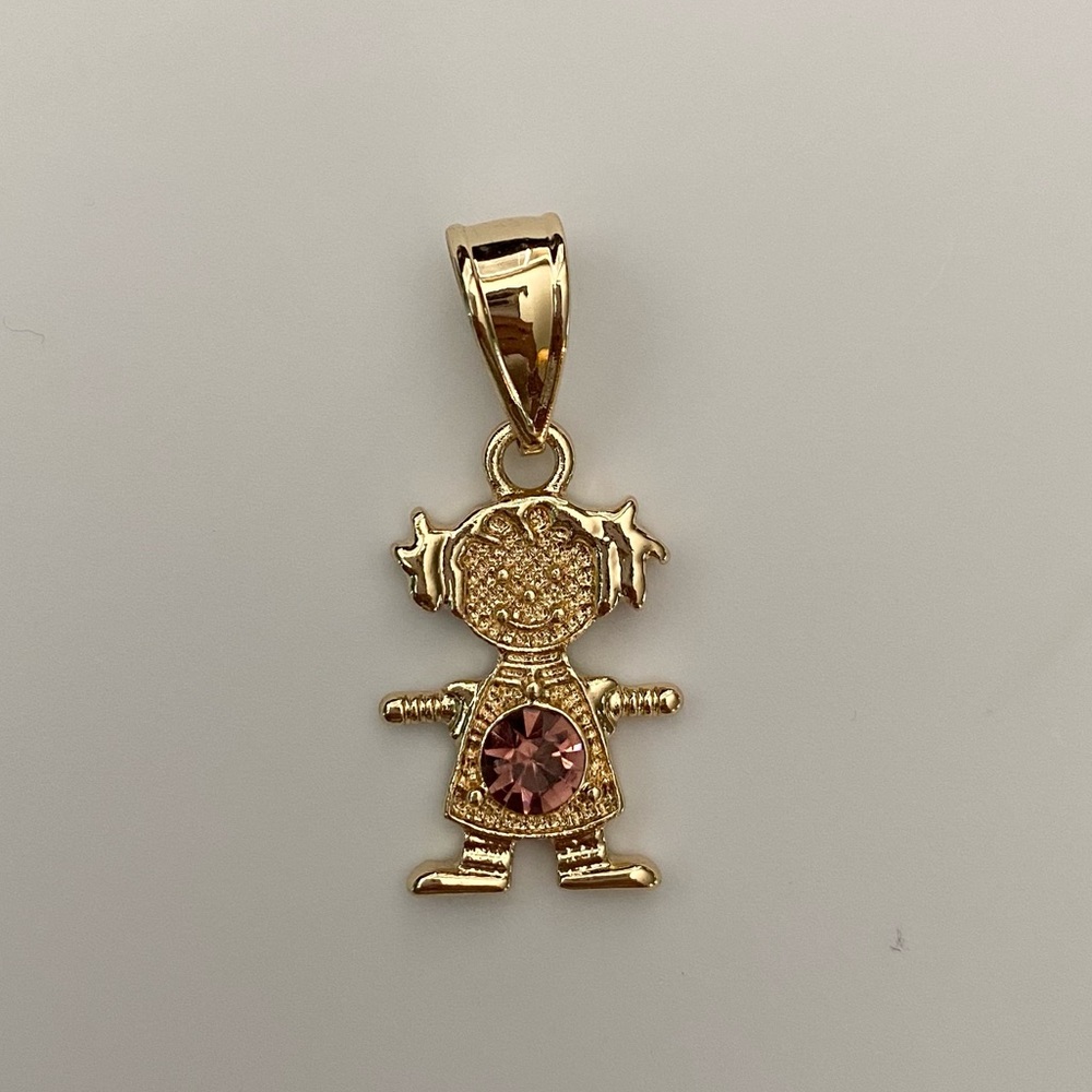 June (Alexandrite) Gold Plated Girl Pendant